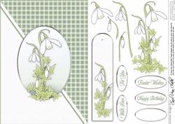 Snowdrops Quick Card with Decoupage