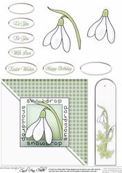 Snowdrops Quick Card with Decoupage
