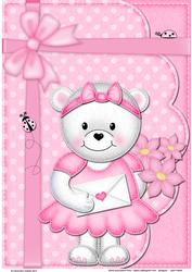 Teddy Tess's Letter A4 Card Topper