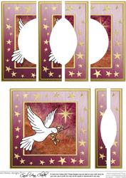 Xmas Dove Quick Card with Circular Side Stacker