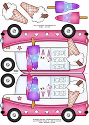 Ice Cream Van Shaped Card with 3D Decoupage