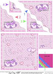 On Your Twins Blessing Wavy Corner Side Stacker Topper