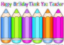 Pencils Shaped Card