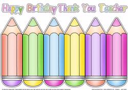 Pencils Shaped Card