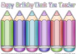 Pencils Shaped Card