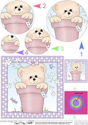 Flowerpot Ted Circle Pyramage Topper