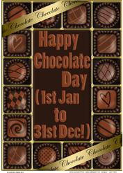 A4 Chocolate Greetings Card Topper