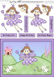A5 Fairy Twinkletoes Quick Card N 3D Decoupage