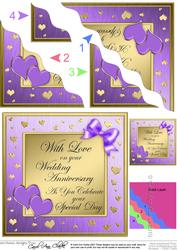 Wedding Anniversary Wavy Corner Side Stacker