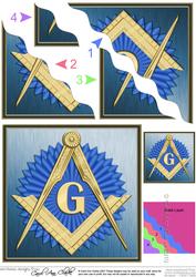Masonic Wavy Corner Side Stacker Topper