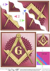 Masonic Wavy Corner Side Stacker Topper