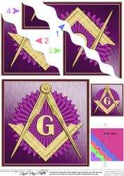 Masonic Wavy Corner Side Stacker Topper