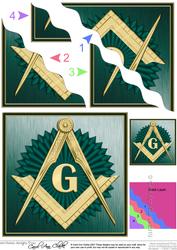 Masonic Wavy Corner Side Stacker Topper