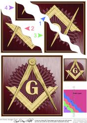 Masonic Wavy Corner Side Stacker Topper