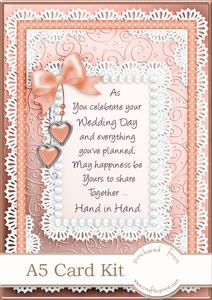 A5 Greeting Lace and Pearls Wedding Day 3D Decoupage Kit