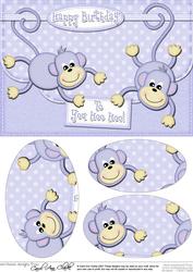 A5 Chunky Monkey Envelope Edge Oval Pyramage Topper