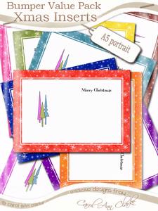 Bumper Value Pack of A5 Portrait Christmas Inserts