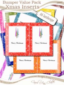 Bumper Value Pack of A6 Landscape Christmas Inserts