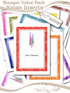 Bumper Value Pack of 5 x 7" Landscape Christmas Inserts