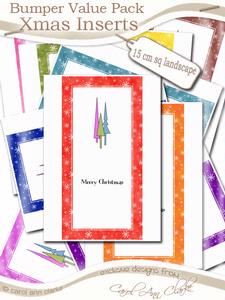 Bumper Value Pack of 15 cm Square Landscape Christmas Inserts