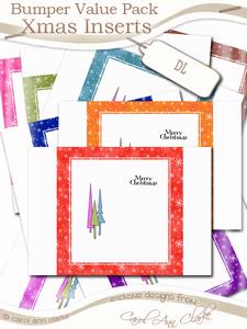 Bumper Value Pack of Dl Christmas Inserts