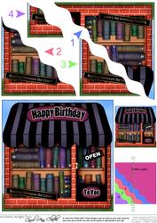 The Little Book Shoppe Wavy Corner Side Stacker Topper