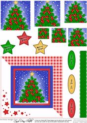 Holly Jolly Christmas Tree! Quick Card with Pyramage