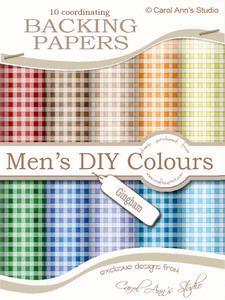 Men's Gingham Backing Paper Set