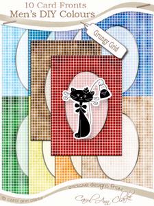 Men's Grundgey Grid Card Fronts Set