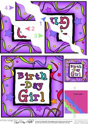 Birthday Girl Wavy Corner Side Stacker Topper