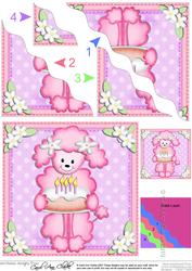 Bon Bon the Poodle's Birthday Cake Wavy Corner Side Stacker