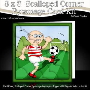 8 x 8 Bert Plays Football Scalloped Corner Kit