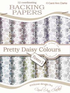Flowers Backing Papers in Pretty Daisy Colours