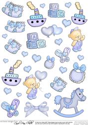 New Baby Boy Decoupage Designs