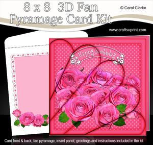 8 x 8 Birthday Roses Fan Pyramage Kit