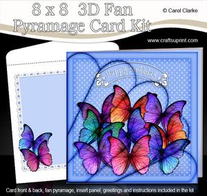 8 x 8 Birthday Butterflies Fan Pyramage Kit