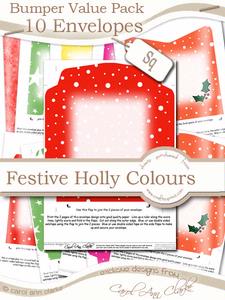 Bumper Value Pack of Square Christmas Envelopes