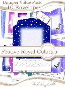 Bumper Value Pack of Square Christmas Envelopes