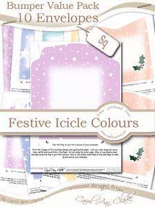 Bumper Value Pack of Square Christmas Envelopes