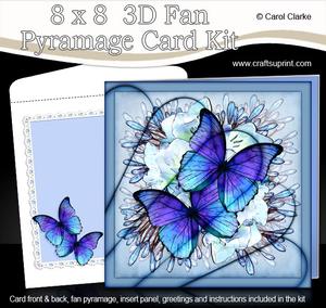 8 x 8 Butterflies & Flowers Fan Pyramage Kit