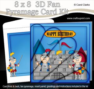8 x 8 Birthday Castle and Knights Fan Pyramage Kit