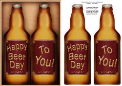 A5 Happy Beer Day Beer Gift Set 3D Decoupage