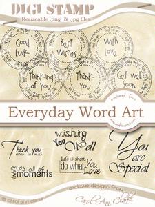 Everyday Digi Stamp Word Kit