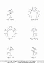 Kool Kats Black & White Digital Image Stamps