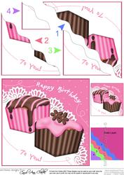 Fondant Fancies Birthday Cakes Wavy Corner Side Stacker