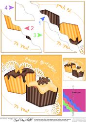 Fondant Fancies Birthday Cakes Wavy Corner Side Stacker