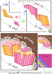 Fondant Fancies Birthday Cakes Wavy Corner Side Stacker