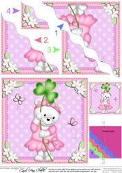 Teddy Tess's Good Luck Clover Wavy Corner Side Stacker