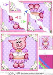 Zoe Piggy's Birthday Cake Wavy Corner Side Stacker