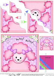 Bon Bon Poodle Wavy Corner Side Stacker Topper